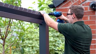 DIY Pergola Installation  Step by Step Instructions 2023 [upl. by Ramas672]