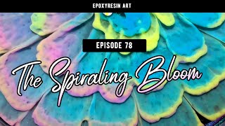 78 The Spiraling Bloom Epoxy resin art [upl. by Branen]