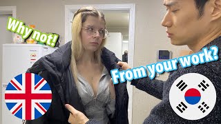 Korean Boyfriend Jealous Prank With My Revealing Hoodie  AMWF International Couple [upl. by Alverta85]