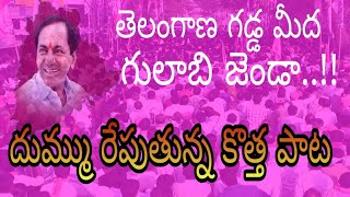 Telangana Gadda meeda gulabi jenda  super hit song on TRS Government by Folk singer Saichand [upl. by Odrareg]