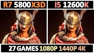 Intel I5 12600K vs Ryzen 7 5800X3D  Tested 27 Games [upl. by Bolen]