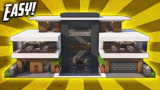 Minecraft How To Build A Modern Mansion House Tutorial 43 [upl. by Adnarram]