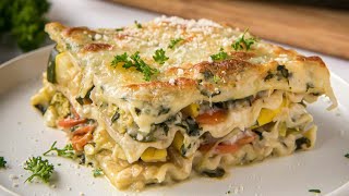 Easy Vegetable Lasagna Recipe [upl. by Nelac]