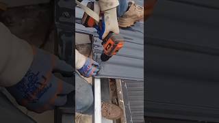 Installation process of glazed tiles on steel structure roof [upl. by Newob658]