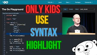 Sorry Rob Pike i made Syntax Highlight for Go Playground [upl. by Nnylecoj]