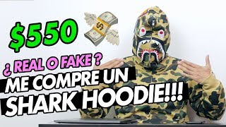 ME COMPRE SHARK HOODIE DE BAPE REAL O FAKE   Su historia como comprarlo  tallas Y MUCHO MÁS [upl. by Meil]