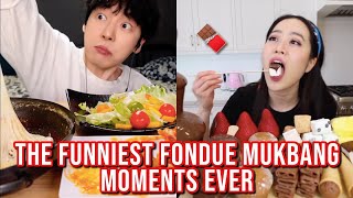 the FUNNIEST fondue mukbang moments that make me laugh [upl. by Jarita]