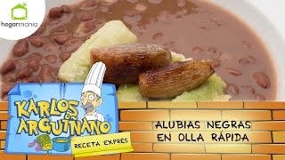 Receta de Alubias negras en olla rápida por Karlos Arguiñano [upl. by Dorree]