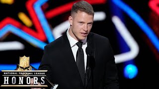 Christian McCaffrey wins Offensive Player of the Year Award  2024 NFL Honors [upl. by Rufus]