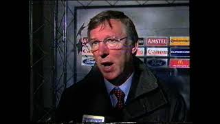 Juventus V Manchester United Alex Fergusons Halftime Interview 1999 [upl. by Gautious]