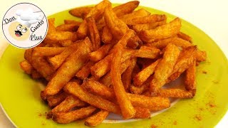 PatatasPapas fritas caseras 🍟  Freidora de aire  freidora sin aceite Air fryer  Receta [upl. by Ellerret15]