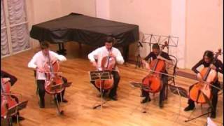 A Stradella arr V Despalj Sinfonia a tre cello ensemble [upl. by Roberson]