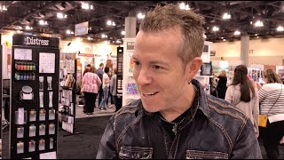 Tim Holtz demonstrates the Distress Embossing Glazes  Creativation 2020 [upl. by Neleag]