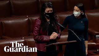 Alexandria OcasioCortez and Rashida Tlaib deliver emotional speeches on US Capitol attack [upl. by Calli194]