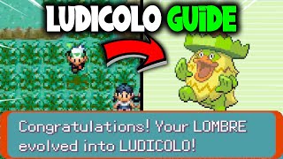 HOW TO EVOLVE LOMBRE INTO LUDICOLO ON POKEMON EMERALD [upl. by Pozzy]