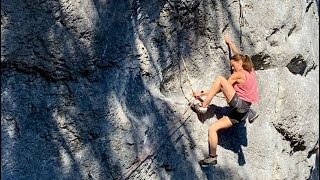 BetaClimbing Birte Gutmayer in quotHeliumquot 8b Schleierwasserfall [upl. by Einaej]