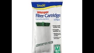 Whisper Aquarium Charcoal Filter Cartridge Change [upl. by Ratna]