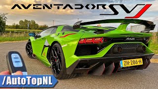 Lamborghini Aventador SVJ  REVIEW on AUTOBAHN NO SPEED LIMIT by AutoTopNL [upl. by Philana513]