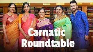 Carnatic Roundtable with Abby V  Sudha Ragunathan Aruna Sairam Ranjani Gayatri  Sundari Silks [upl. by Aicxela749]