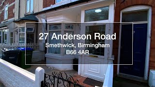 27 Anderson Road Bearwood B66 4AR [upl. by Arimihc]