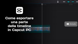 Come esportare una parte della timeline in Capcut PC [upl. by Nwahsyar]