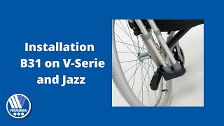 How to instal B31 crutch holder on VSerie and Jazz wheelchair  VERMEIREN [upl. by Eldred]