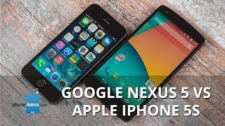 Google Nexus 5 vs Apple iPhone 5s [upl. by Cassandry266]