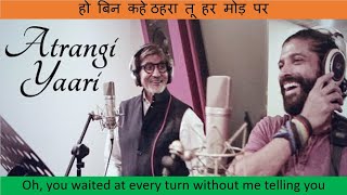 Atrangi Yaari full song lyrics in Hindi w English translation WAZIRAmitabh BachchanFarhan Akhtar [upl. by Ermeena]