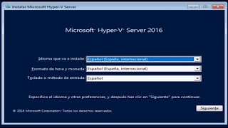 Instalacion Microsoft Hyper V Server 2016 Server Core [upl. by Franni]