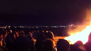 New Years Bonfire in Reykjavik Iceland [upl. by Nyllaf]