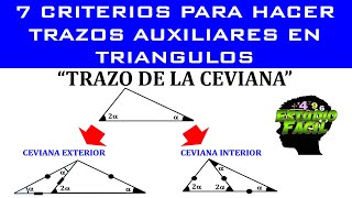 GEOMETRÍA  Trazos Auxiliares en Triángulos TRAZO DE LA CEVIANA [upl. by Sigismondo]