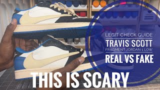 ULTIMATE LEGIT CHECK GUIDE  TRAVIS SCOTT JORDAN RETRO 1 LOW FRAGMENT  REAL VS FAKE [upl. by Imij721]