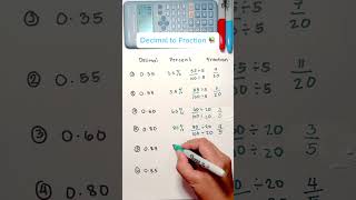 Decimal to fraction subscribemychannel [upl. by Lacie]