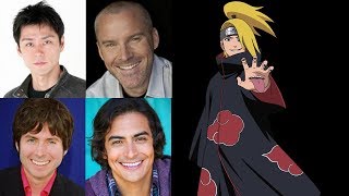 Anime Voice Comparison Deidara Naruto [upl. by Aerdnu]