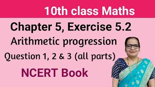 Class10 Maths  Chapter 5Arithmetic Progression Exercise 52 Q 12 amp3all partsNCERT Book CBSE [upl. by Anestassia]