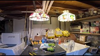 Installing a Second Vintage Hanging Lamp Downstairs In Cleaning Area [upl. by Ymmak856]