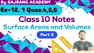 VOLUME AND SURFACE AREA CLASS 10 EXERCISE 121 Ques456 boardexam2025 class10 ncertsolutions [upl. by Euhc]