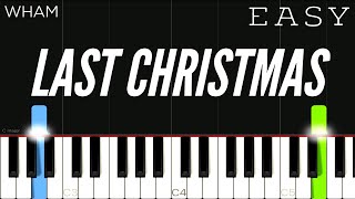 Wham  Last Christmas  EASY Piano Tutorial [upl. by Alisen]