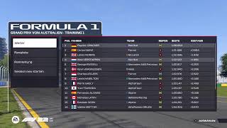 F1 2022 Teil 14 DeutschFahrerkarriereAustralienTraining [upl. by Arec911]