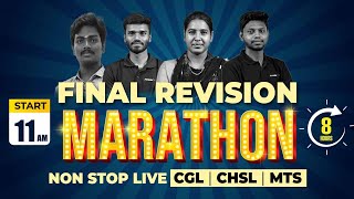 SSC CGL 2024  FINAL REVISION REVISION  NON STOP LIVE  CGL  CHSL  MTS  VERANDA RACE [upl. by Nedak124]