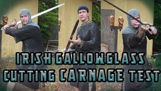 Irish Gallowglass two handed Sword Cutting amp Carnage Test [upl. by Rusel]