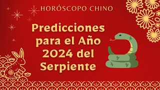 PREDICCIONES HORÓSCOPO CHINO SERPIENTE 🐍 1929 1941 1953 1965 1977 1989 2001 2013 y 2025 [upl. by Anaujahs]