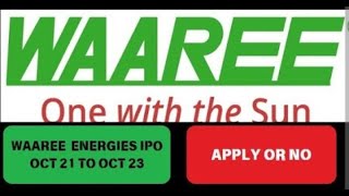 WAAREE ENERGIES IPO [upl. by Gross]