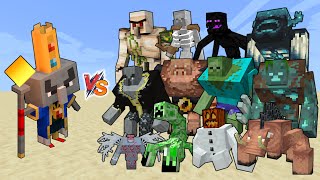 Arch Illager vs All Mutant Creatures in Minecraft  Arch Illager vs Mutant Mobs [upl. by Epilif]