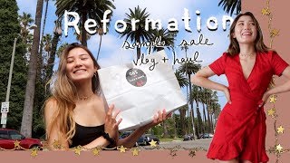 i went to a REFORMATION SAMPLE SALE vlog  haul [upl. by Llenreb926]