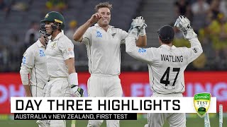 Aussies collapse under lights but hold dominant position  First Domain Test v New Zealand [upl. by Havot616]