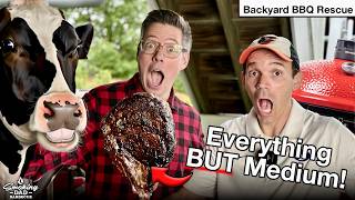 Can I Save His Unevenly Cooked Kamado Joe Steak Backyard BBQ Rescue [upl. by Naujd]