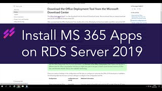 How to install office 365 on remote desktop server RDS 2019 [upl. by Chasse]