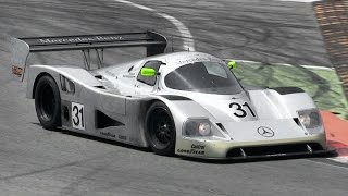 Sauber Mercedes C11 Group C Pure Sound at Monza Circuit [upl. by Sellers]