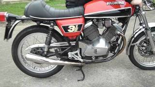 Morini 350 500 Sport startup  ITALIAN MOTOR MAGAZINE [upl. by Lehet]